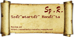 Számtartó Renáta névjegykártya