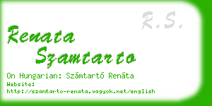 renata szamtarto business card