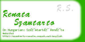 renata szamtarto business card